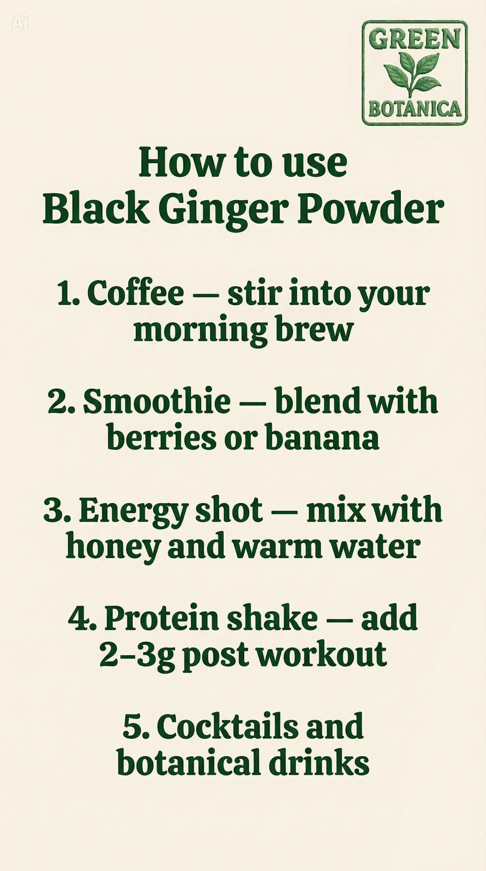 Black Ginger Powder — Green Botanica, product image 4
