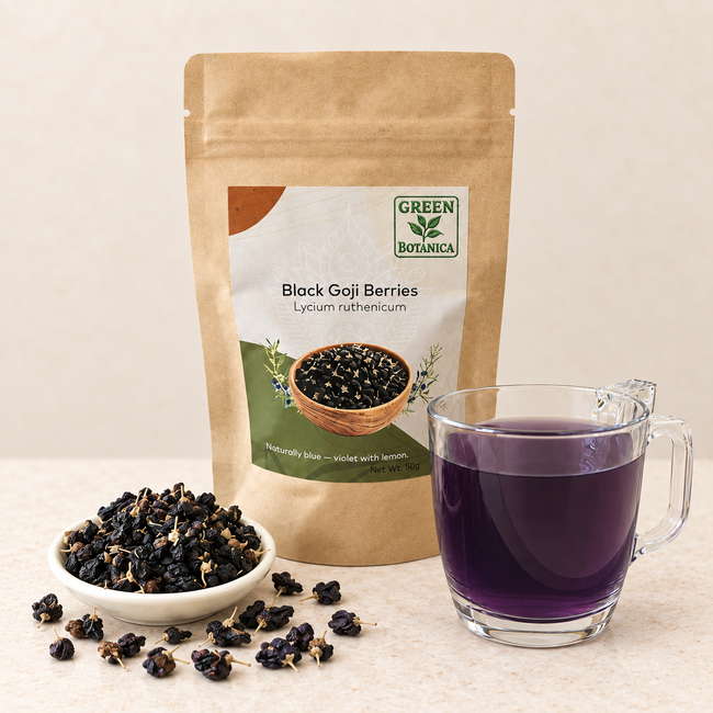 Schwarze Goji-Beeren
