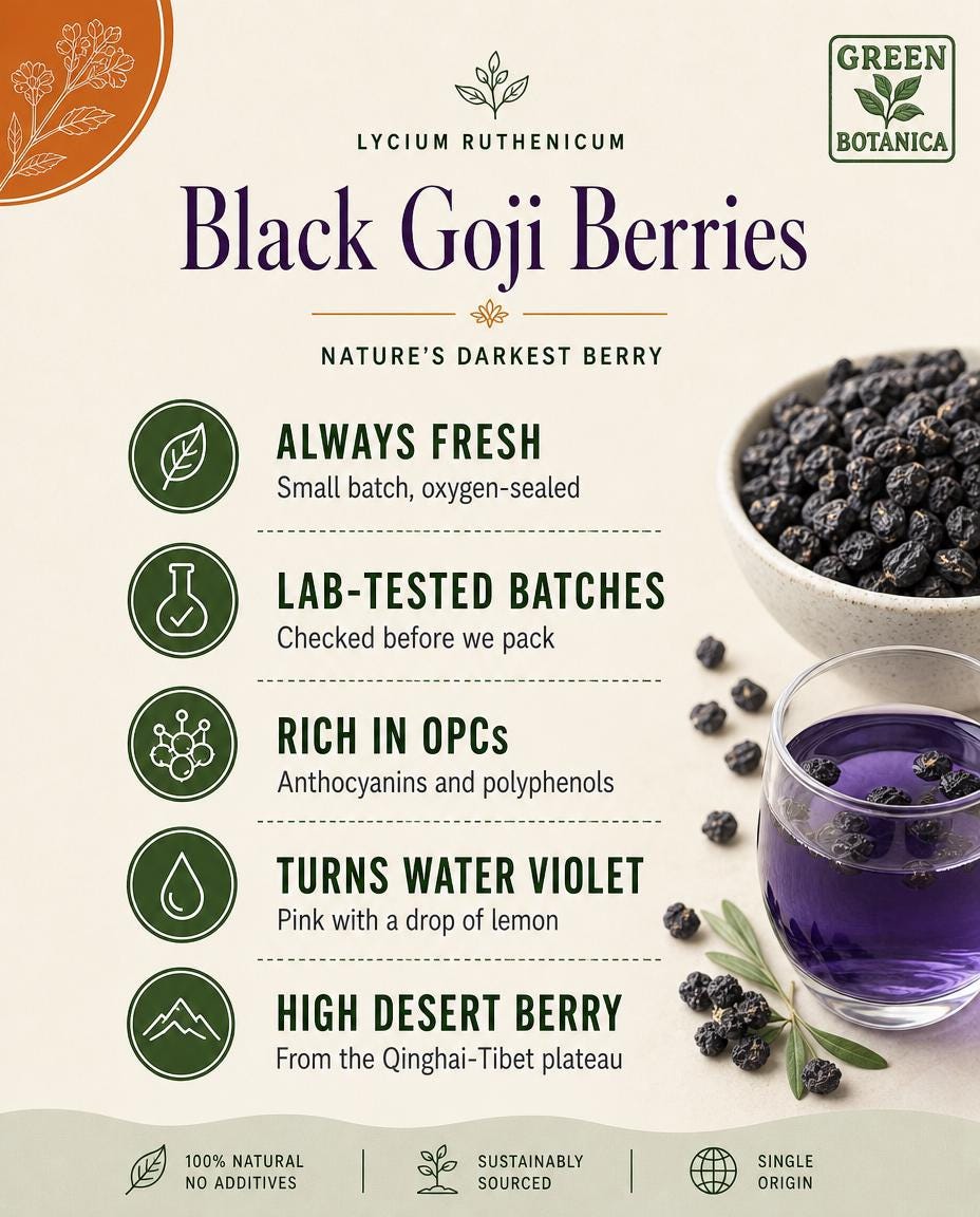 Black Goji Berries — Green Botanica, product image 3